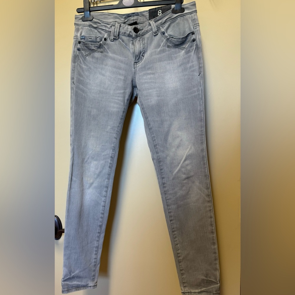 Armani Exchange Low Rise Legging Jeans, Gray, Size 8